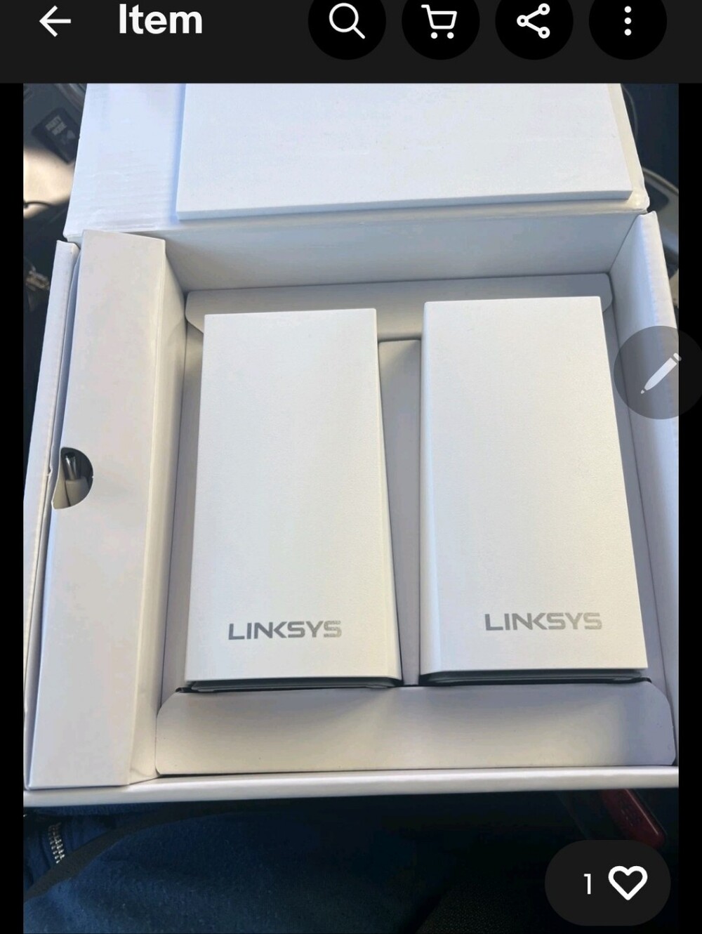 2 Linksys White Dual Mesh Wi‑Fi Router/Pods